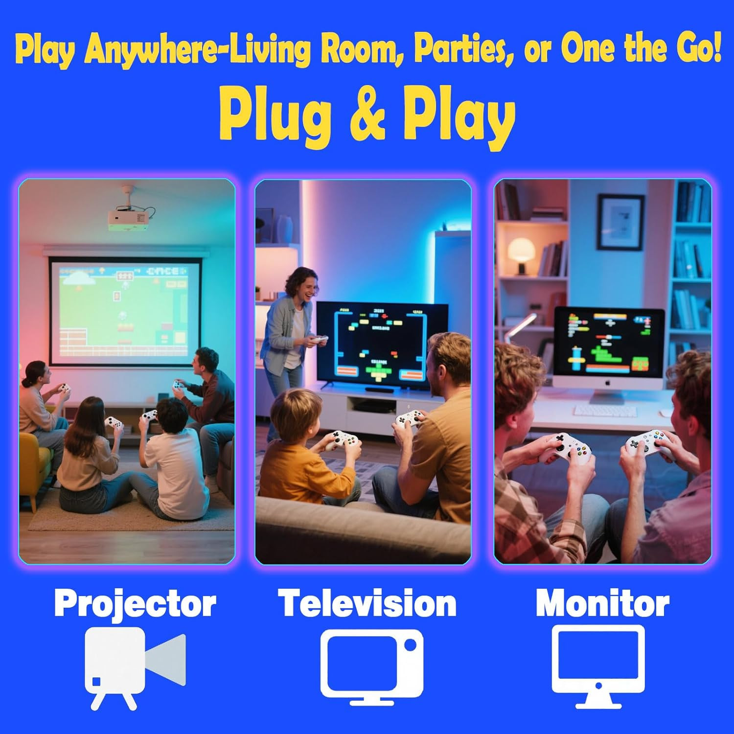 All8Bit G11 Pro Game Box, Classic Video Games with HDMI, Built-In 60 Emulators,