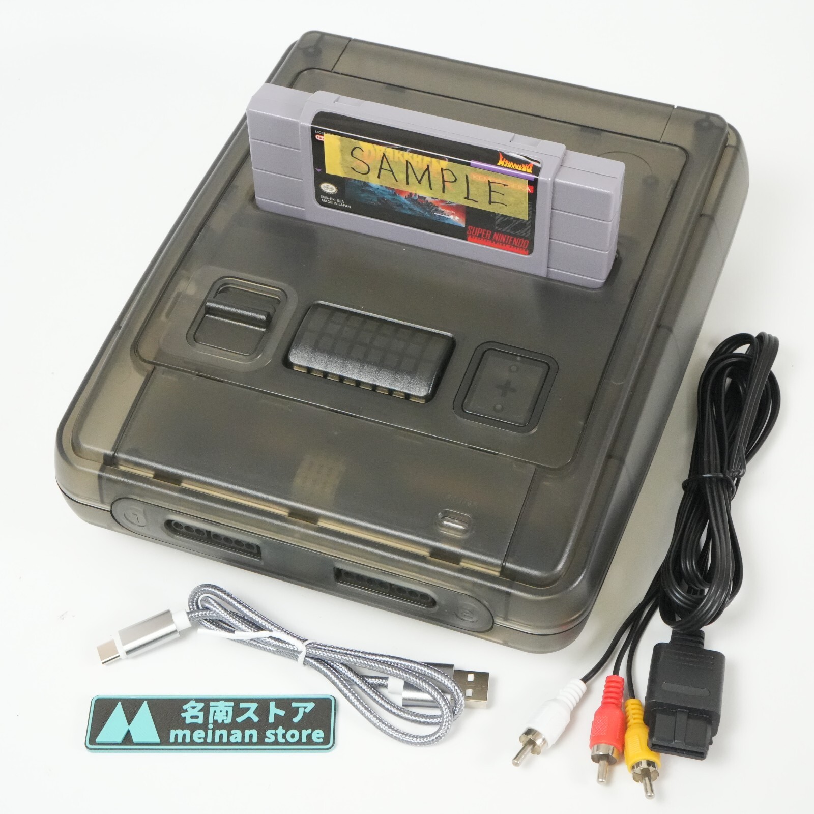 Nintendo Super Famicom Console SHVC-001 SFC SNES Translucent Black Shell USB MOD