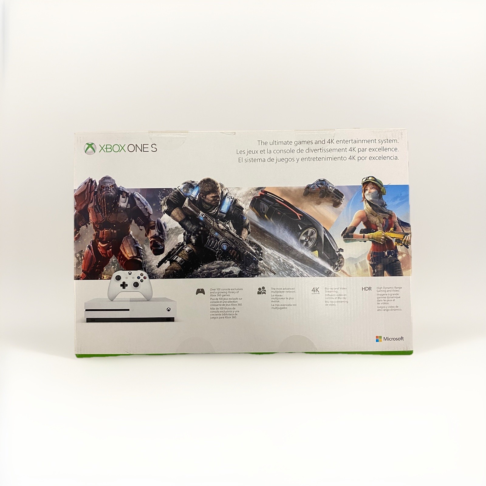Microsoft Xbox One S 1TB White Home Console 4K UHD HDR Wi-Fi HDMI