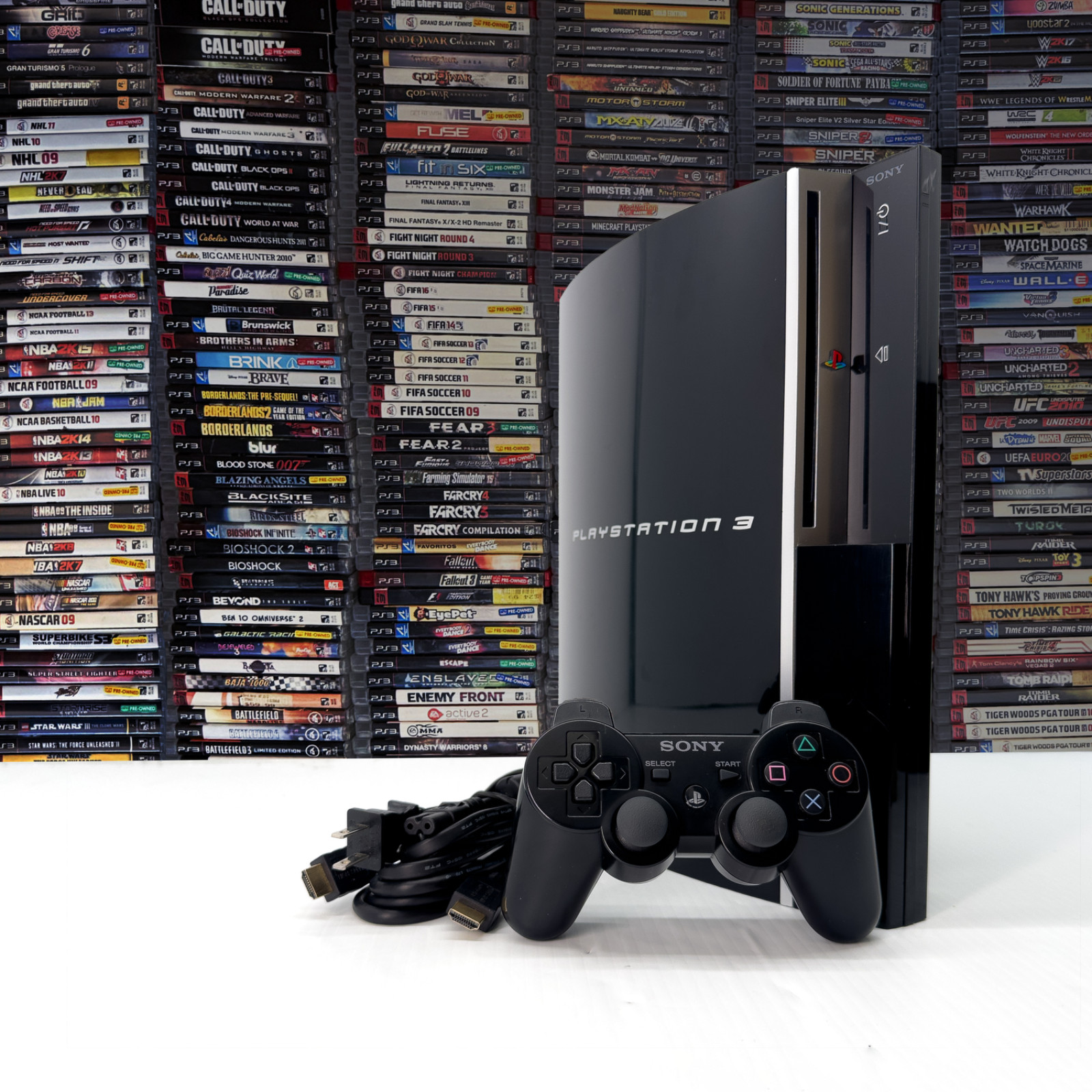 PS3 PLAYSTATION 3 Console Bundle w/ 6 GAMES & Controller Fat, Slim or Super Slim