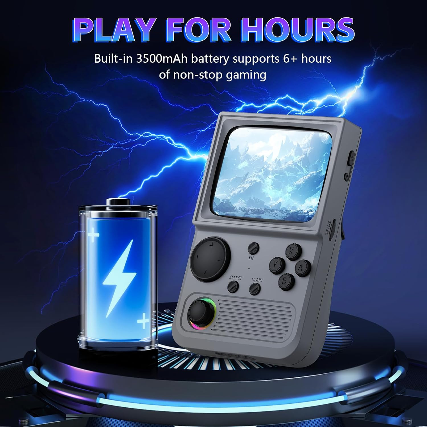 R36T Retro Game Console, Handheld Game Console with 3.5In IPS HD Screen, Video G