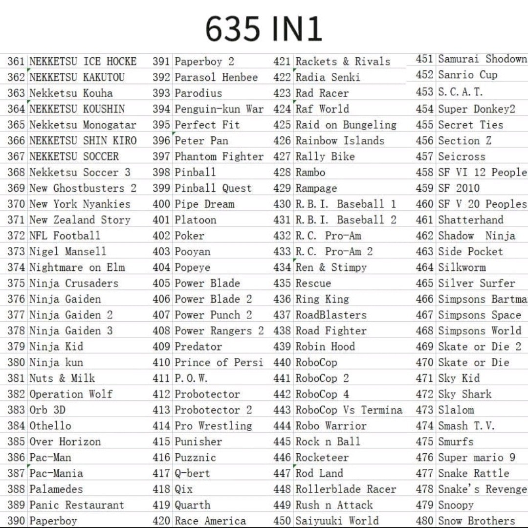 Super 635 in 1 Classic 8 Bit Collection «Trendholders 1G bit – New