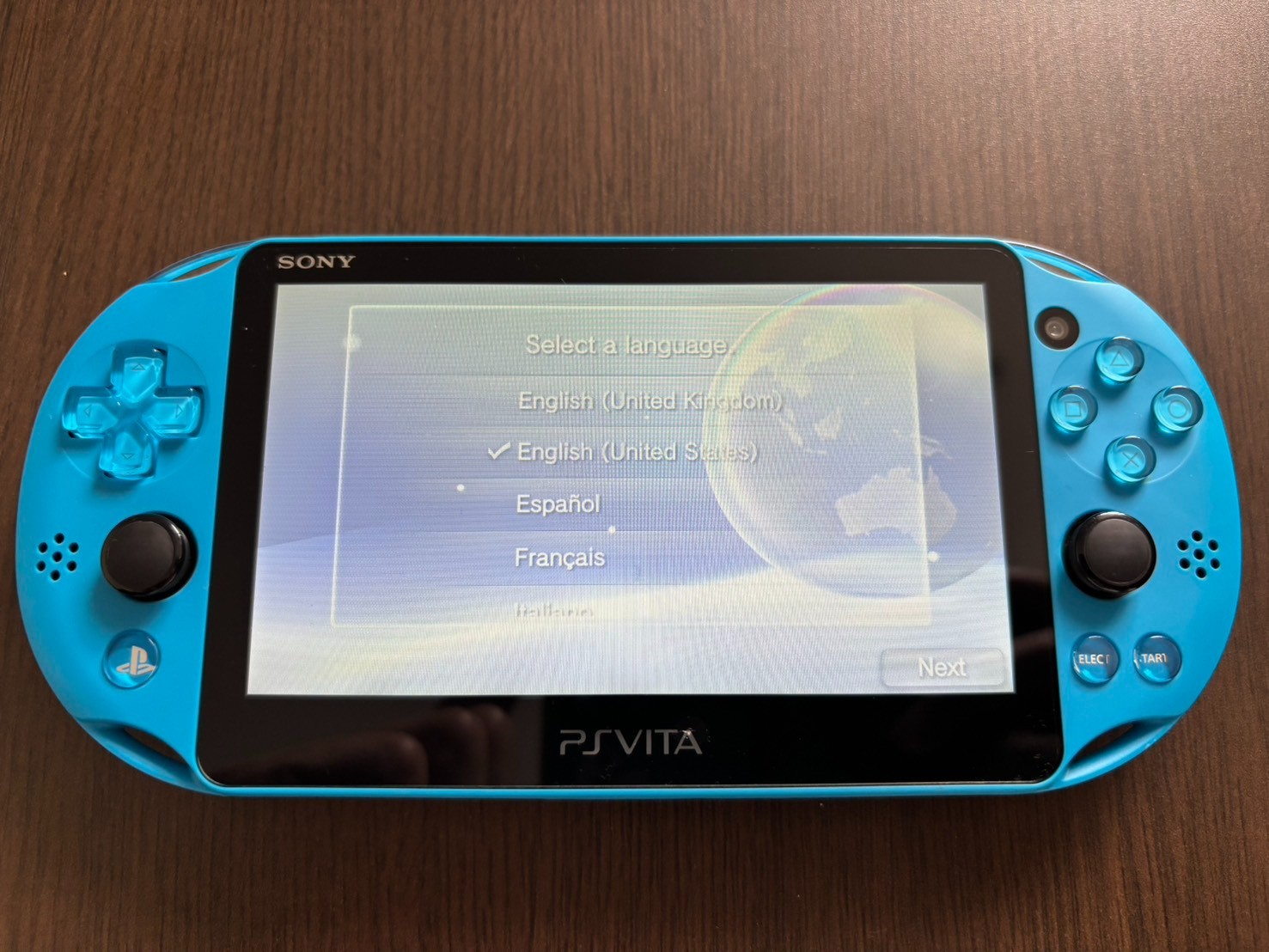 Sony PS Vita PCH-2000 Aqua Blue Console Only Tested Works [Very Good]