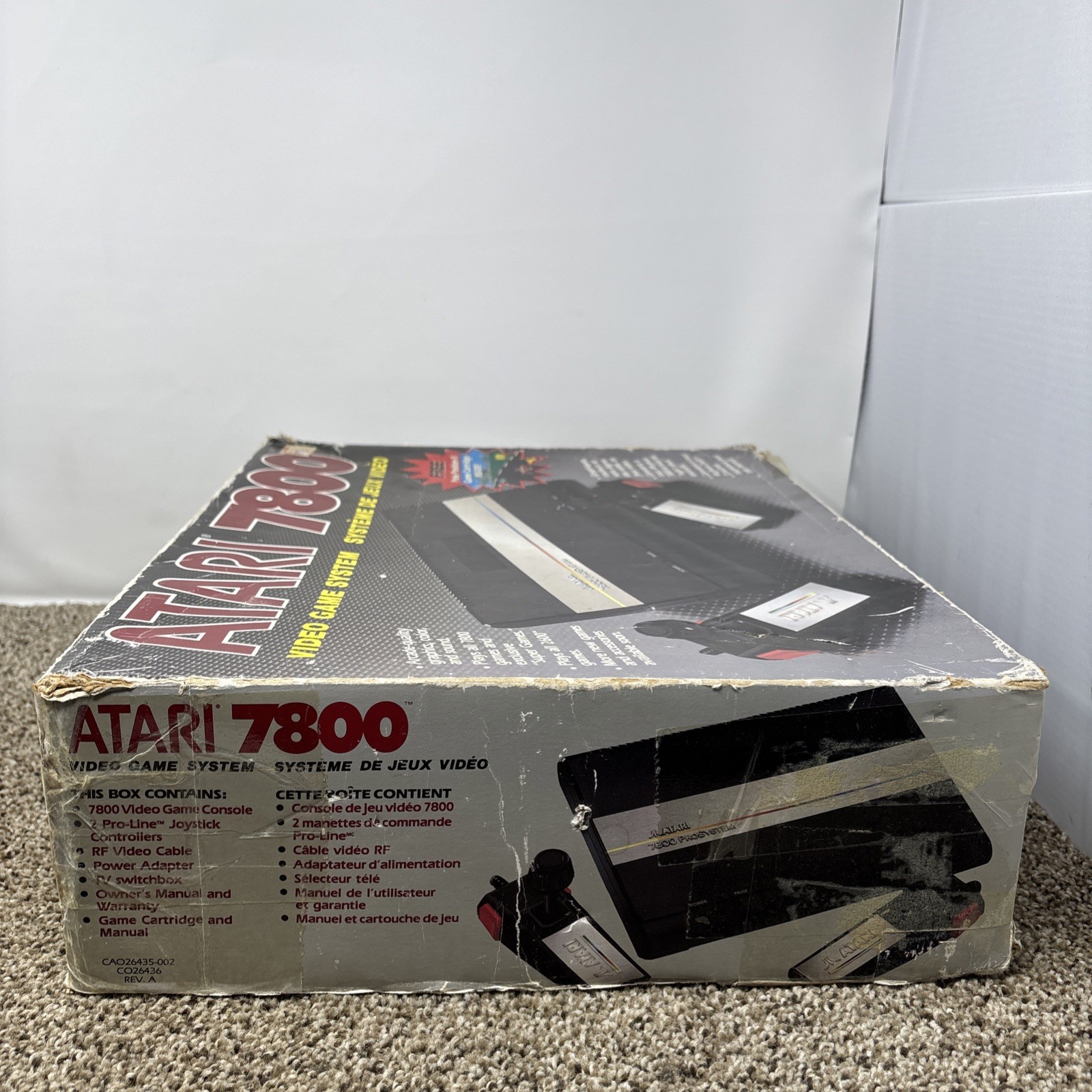 Atari 7800 Video Game Console With Controllers Game TESTED Bundle Lot In Box