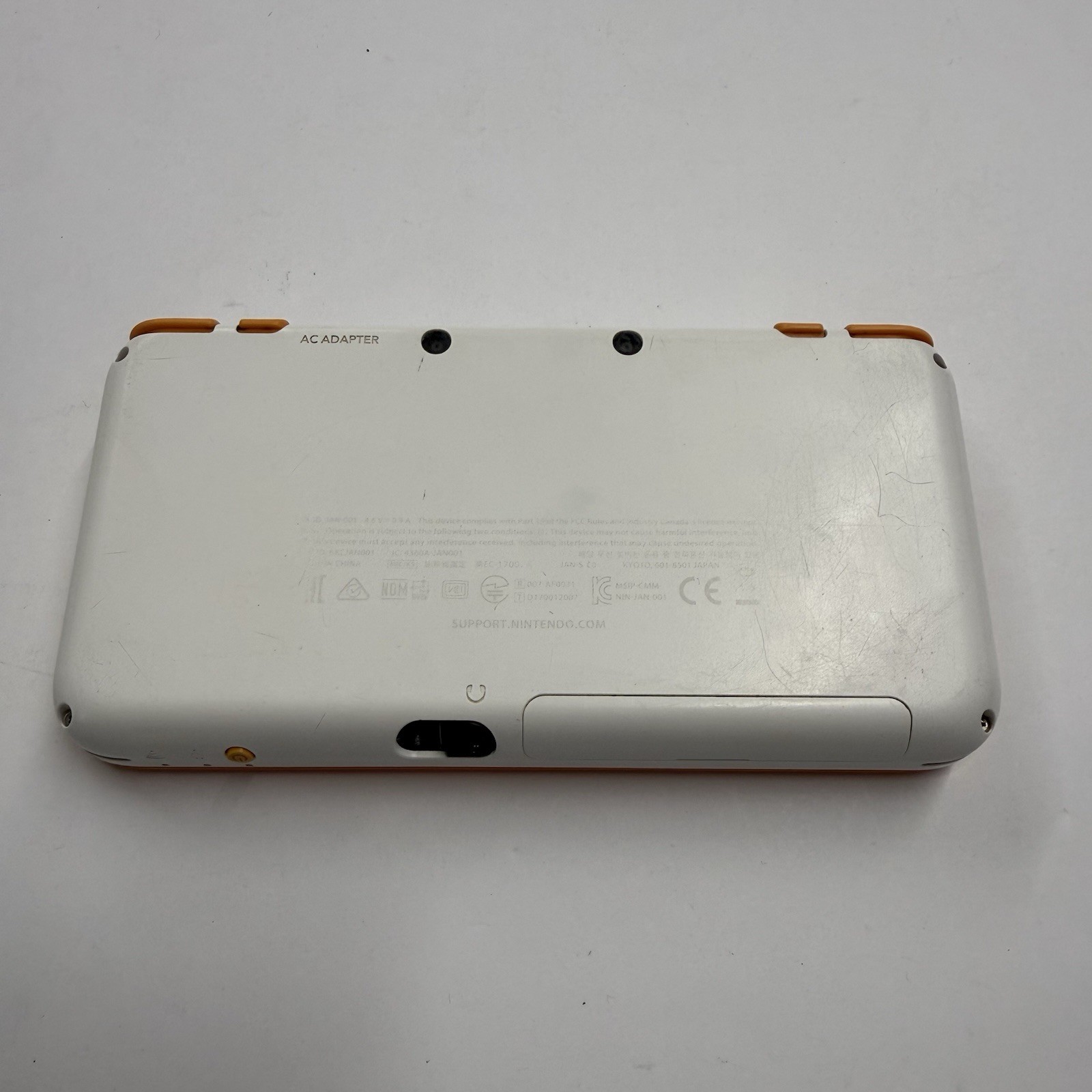 3ds – Nintendo 2DS XL Console – White Orange Tested And Working #2942