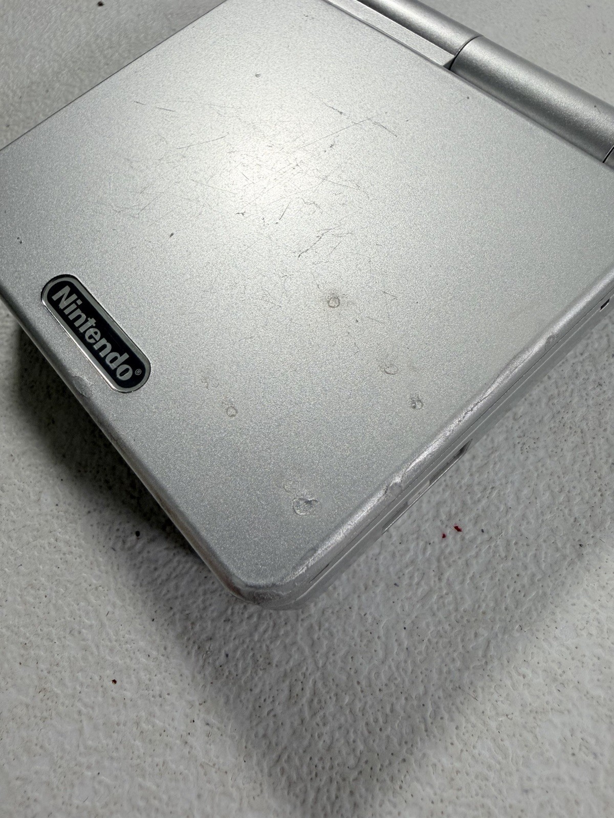 Nintendo Game Boy Advance SP AGS-001 Silver w/ Charger TESTED WORKING