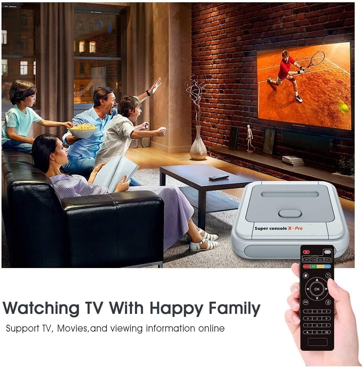 Compact Super Console X Pro: 4K Video & 5 Player Multiplayer Adventure Awaits!