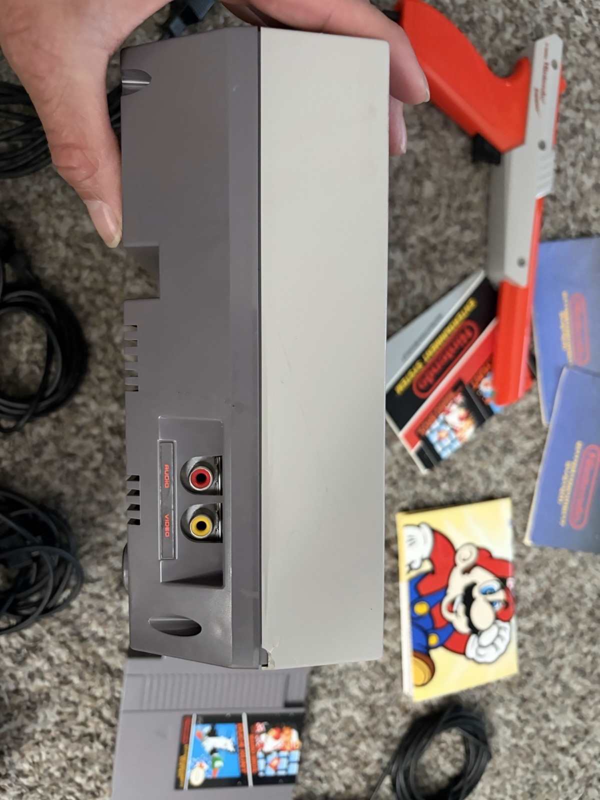 Nintendo NES Console Bundle Super Mario Bros 1 2 3 Zapper 2 Controllers Tested