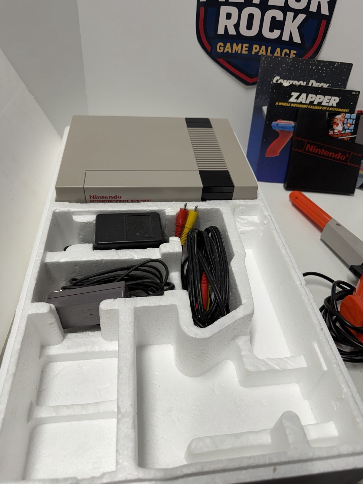 NES Nintendo Action Set Complete In Box Good Conditions With The Punisher Bundle