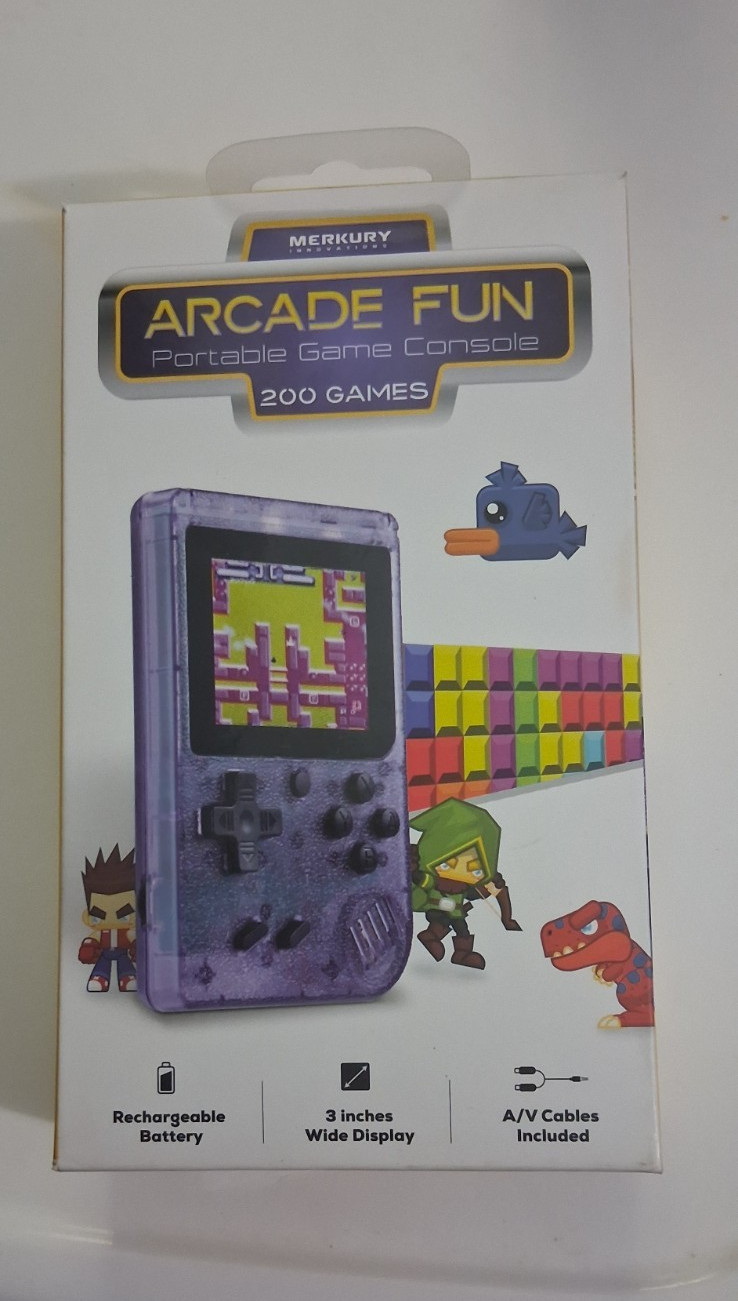 Merkury Innovations Arcade Fun Portable Console 200 Games Rechargeable