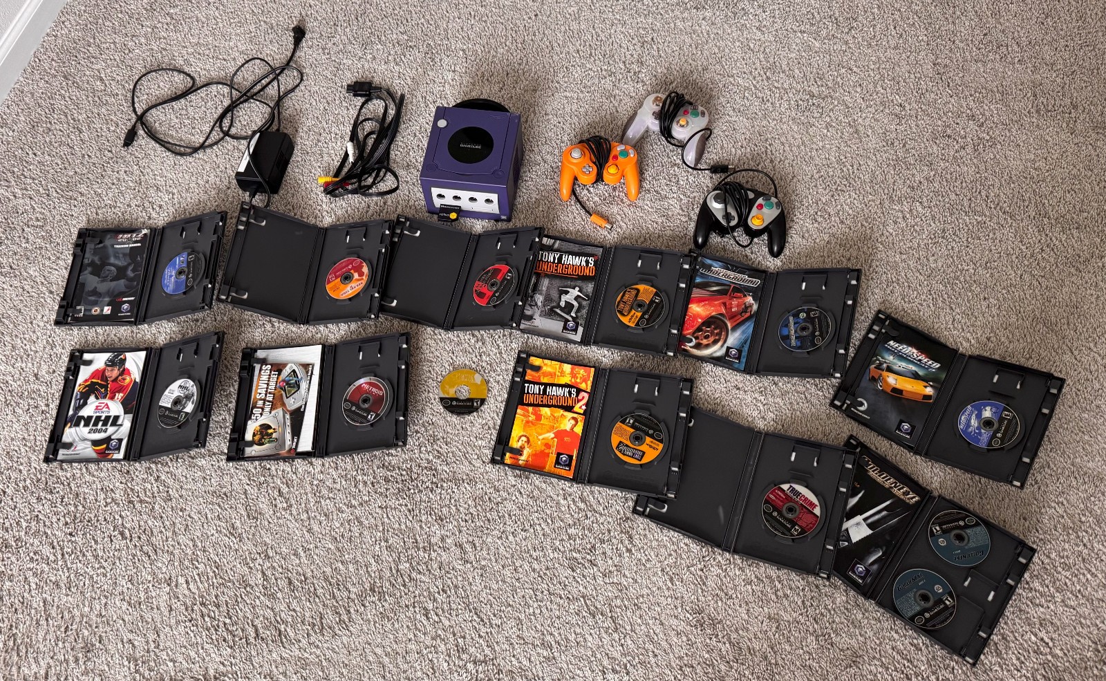 Nintendo Gamecube BUNDLE LOT with 13 games and 3 controllers