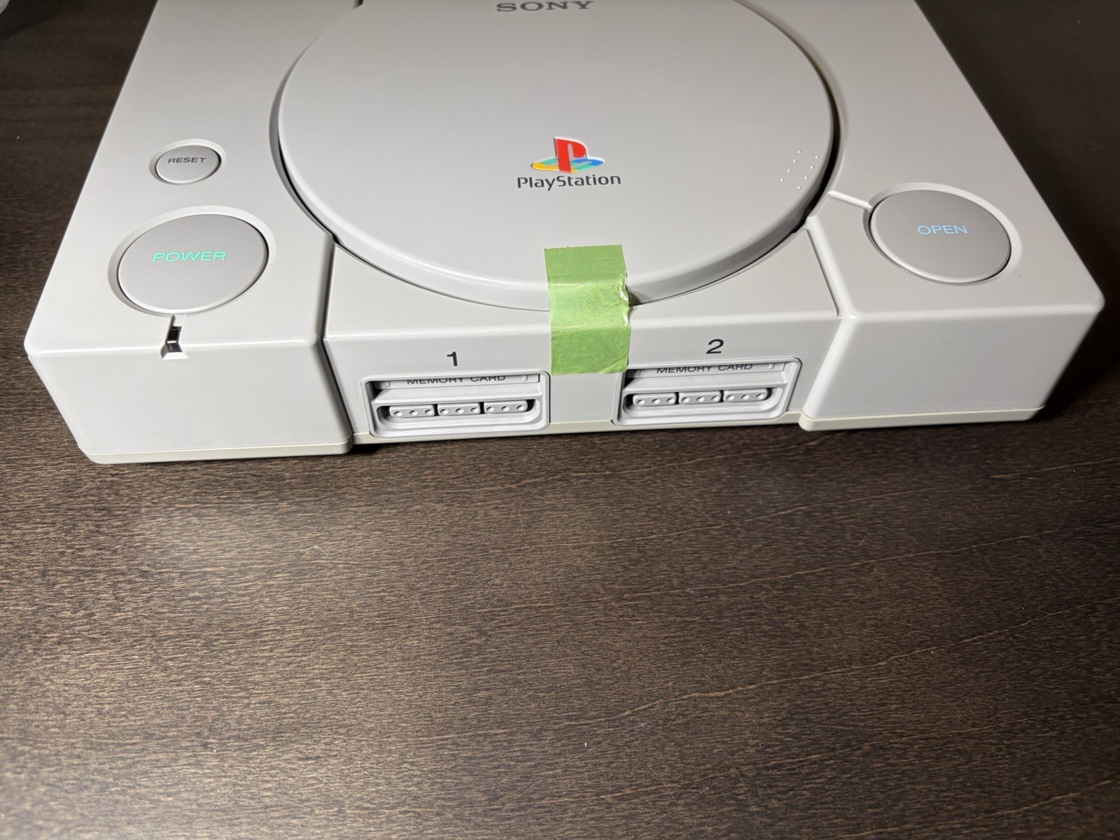Sony PlayStation PS1 Gray Console SCPH-9001 Complete Green Tape Mint Cond