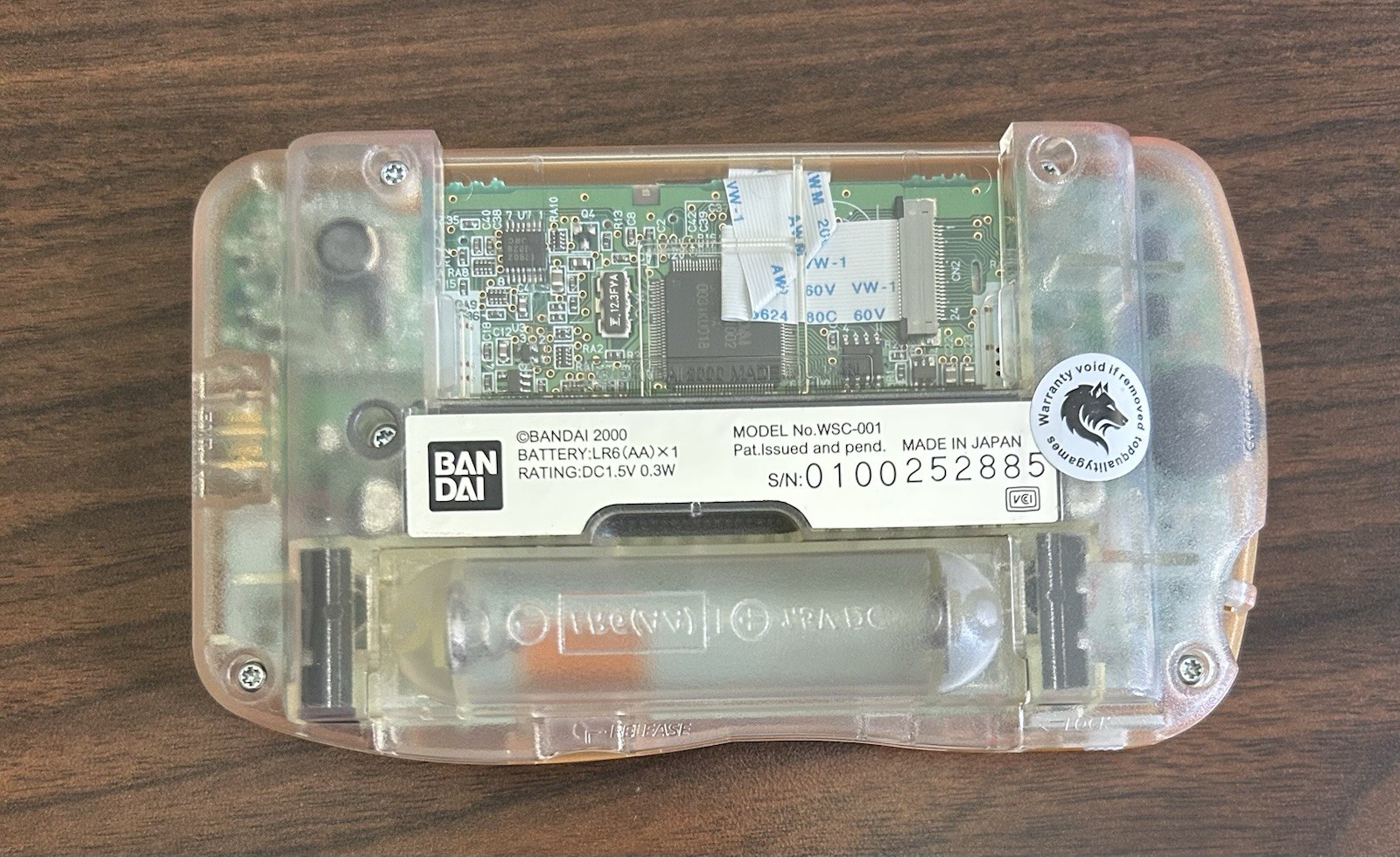 clear orange Bandai Wonderswan Color WSC w/ Backlit IPS Screen-FAST SHIPPING