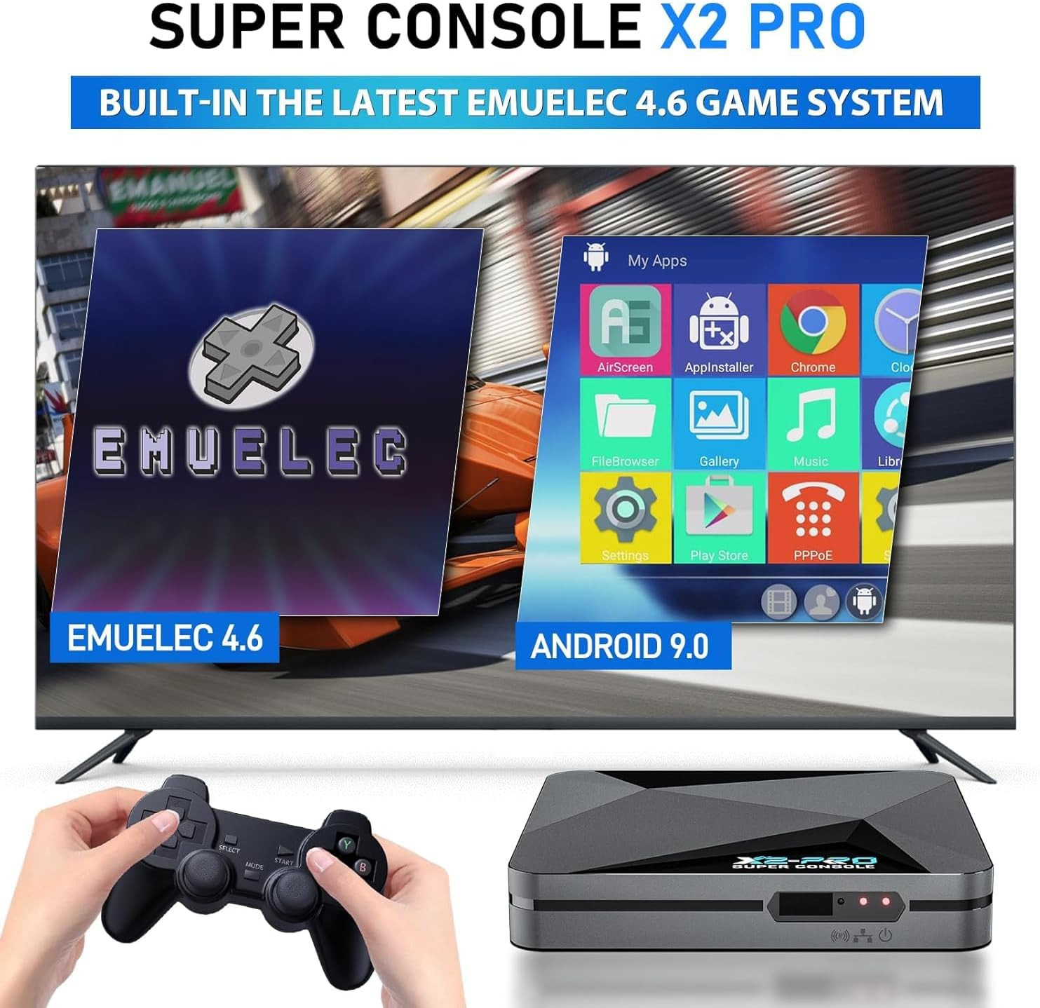 Retro Game Console with 65000+ Games, Super Console X2 Pro Video Game Console An