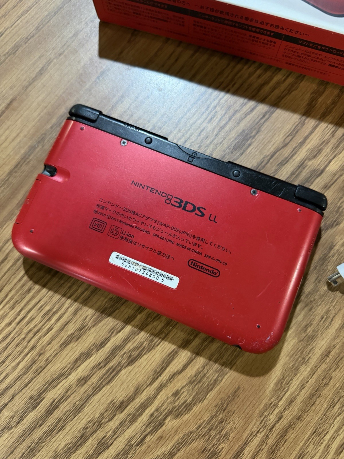 3DS LL Red Black Console in Box Nintendo English, Region Free, 32GB, Games *3D*