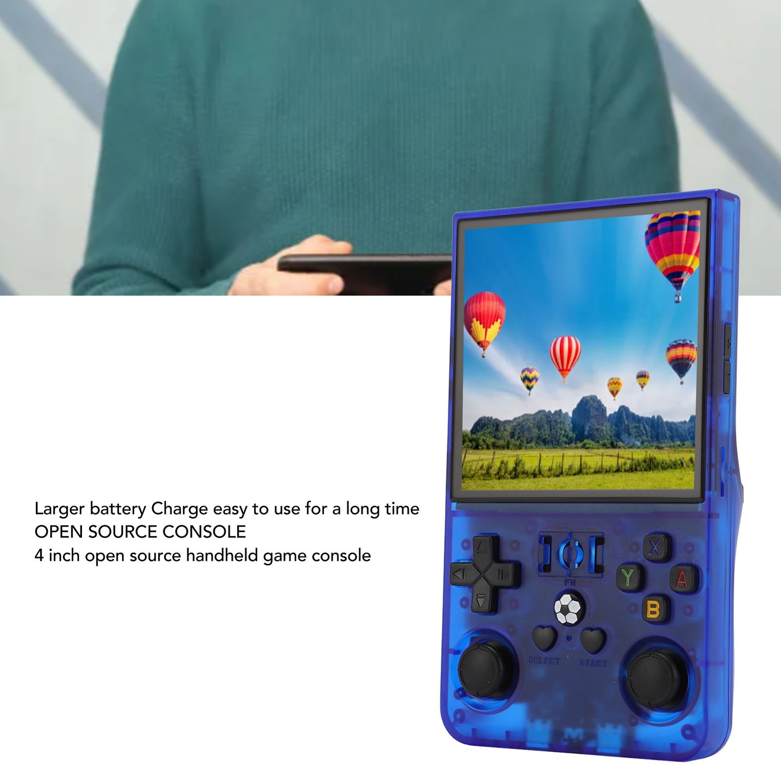 Handheld Game Console 4 Inch IPS Screen Open Source Portable Retro Video Ga YWIY