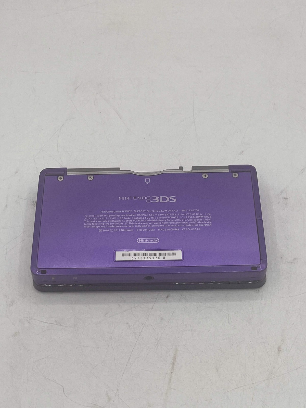 Nintendo 3DS CTR-001 Handheld Game Console 2011 Purple