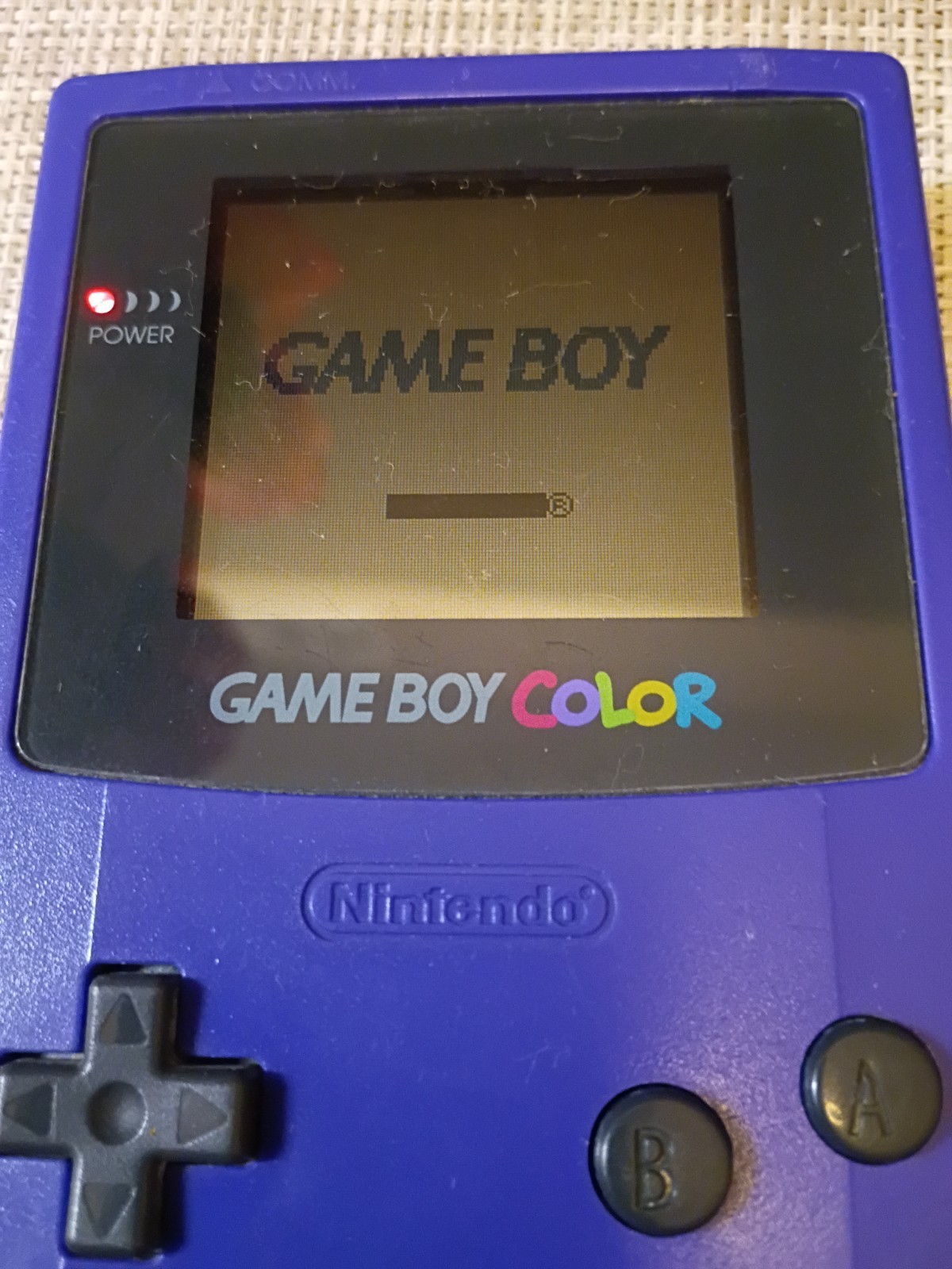 Nintendo Game Boy Color GBC – Grape Purple w/Gallery 3 Game