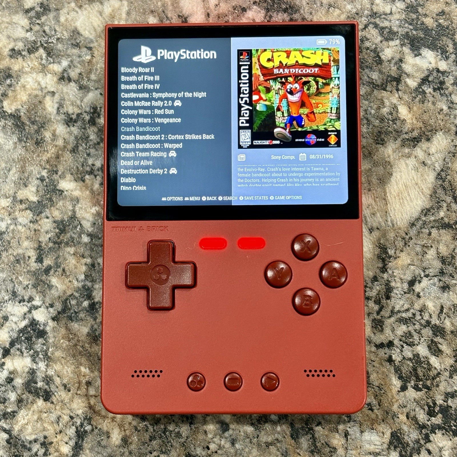 New Trimui Brick Gaming Handheld, New 64GB Card, Custom Loaded Ready To Play