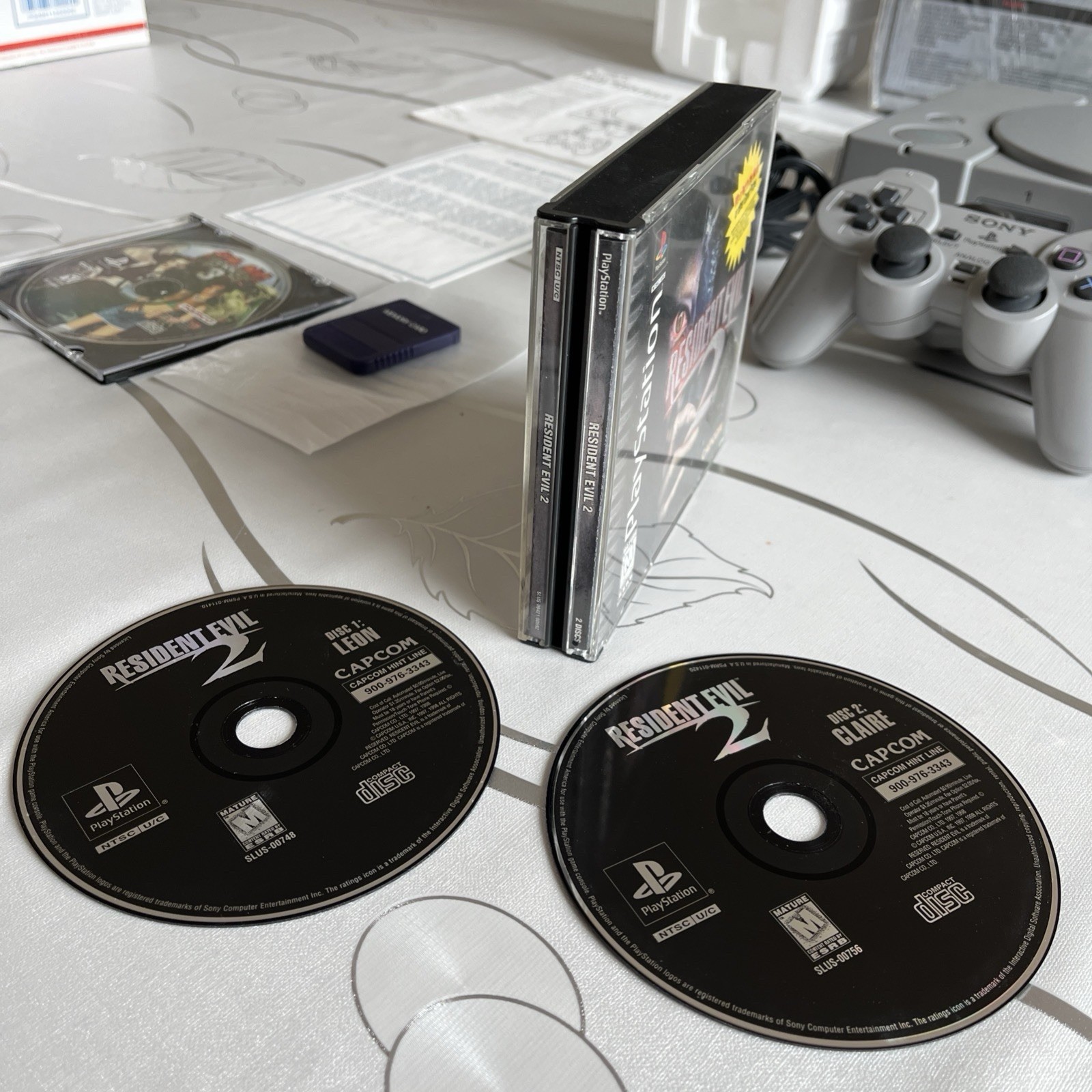 Sony PlayStation 1 Console (NTSC) Resident Evil II Bundle (please read)