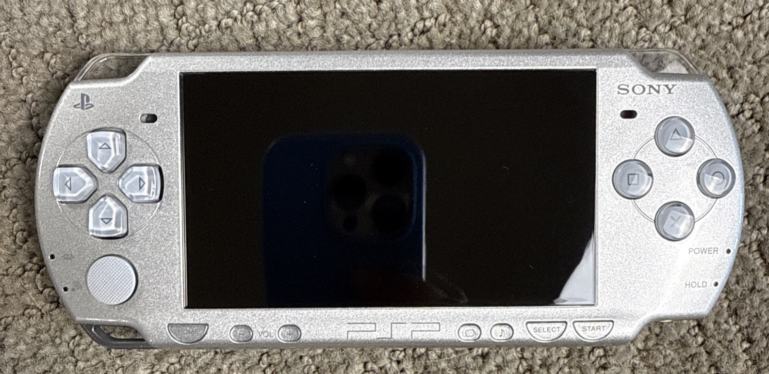 Sony PSP 2001 Handheld Console Silver w Battery Charger SD Game Tested Near Mint