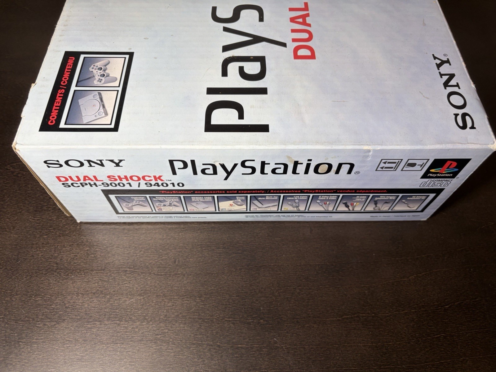 Sony PlayStation PS1 Gray Console SCPH-9001 Complete Green Tape Mint Cond