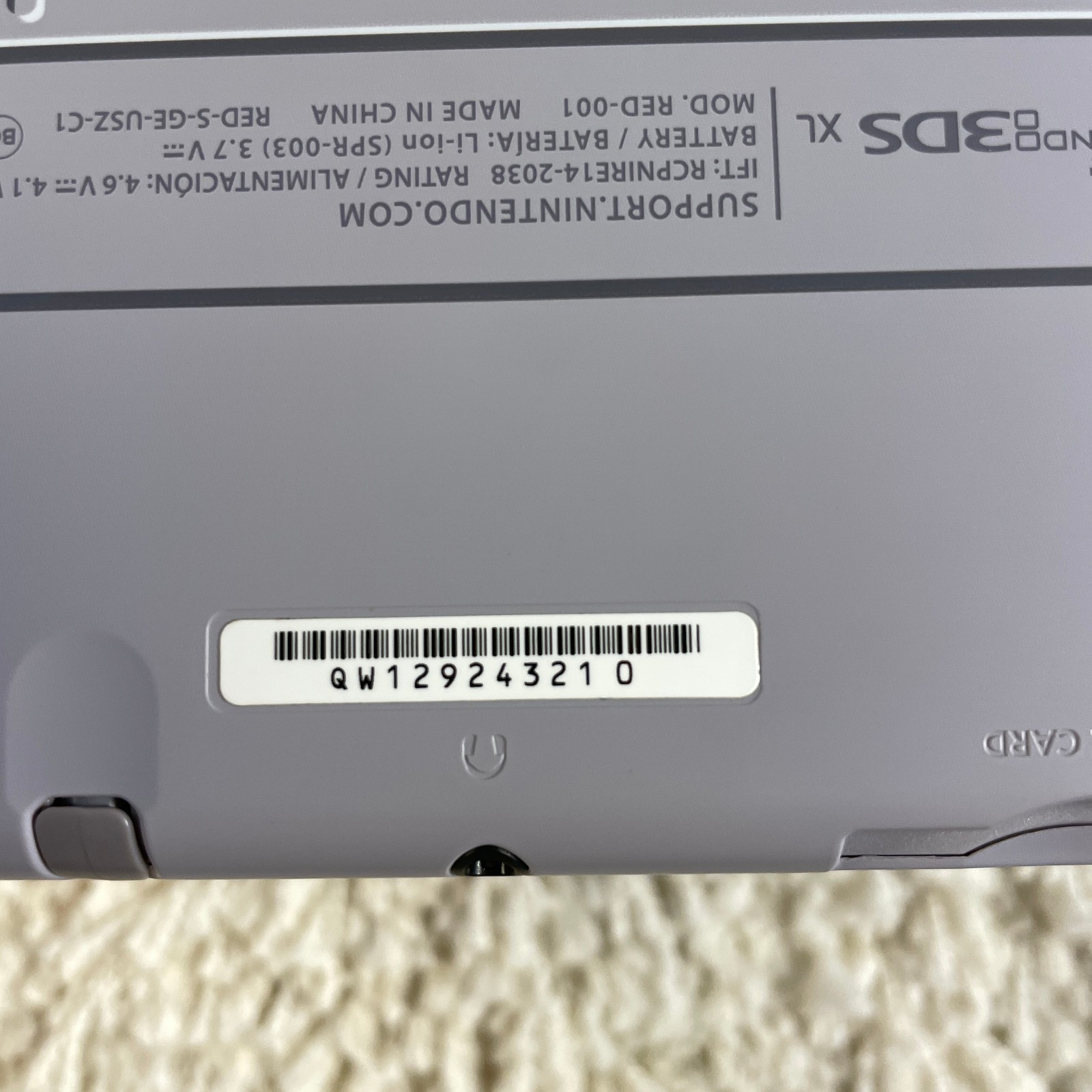 Nintendo New 3DS XL Super Nintendo SNES Edition Gray Purple NTSC RED-001 Tested