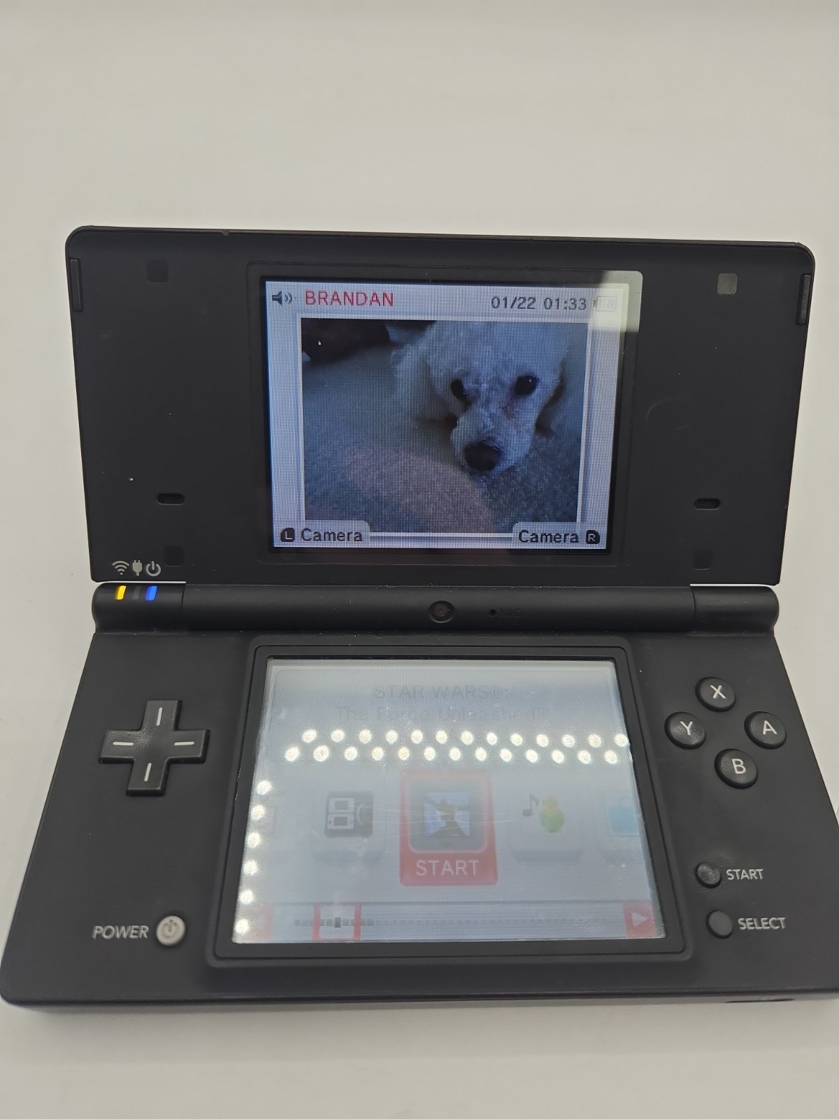 Nintendo Black DSi Handheld System Bundle Charger Star Wars Games Tested Stylus
