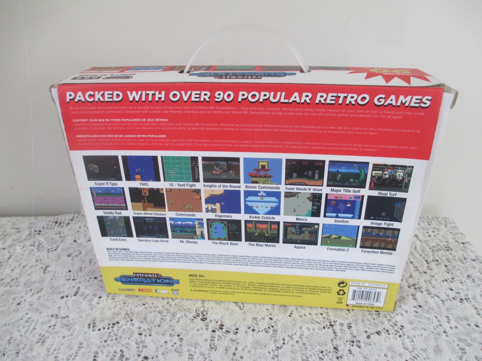 Retro-Bit Generations – Plug and Play Game Console Red/Black Over 90+ Retro Game