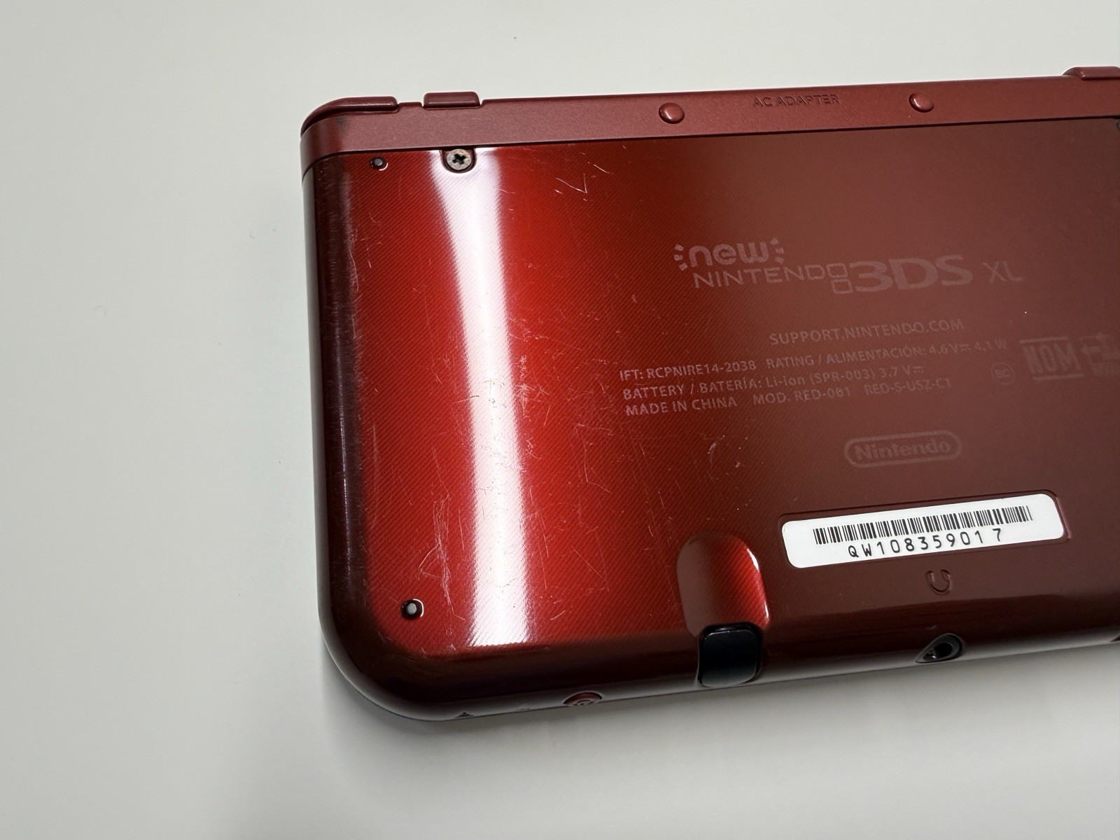 NICE! New Nintendo 3DS XL Red Console US Model – TOP IPS Tested W Charger Stylus