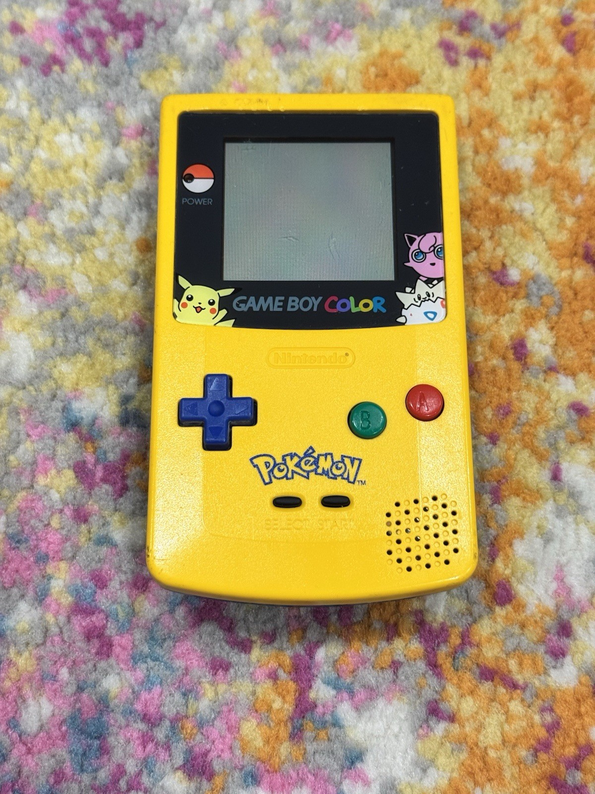 Nintendo Game Boy Color Handheld Pokémon Pikachu Edition Genuine Works