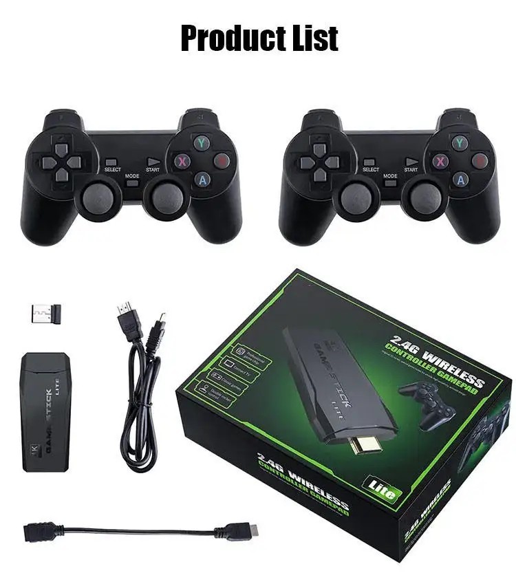 Retro Game Console 4K HDMI Output Plug and Play 20000+ Wireless Controllers