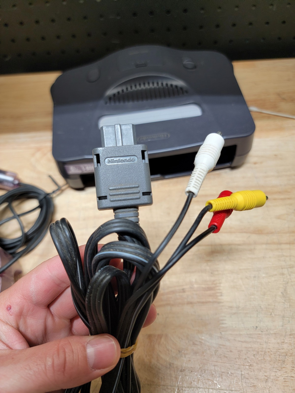 Nintendo 64, N64 System Console Bundle W/ Purple Controller ALL OEM PARTS *READ*