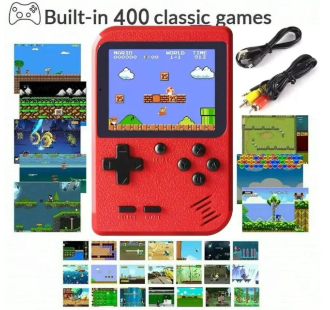 New Mini Retro Video Game Console 400 Games Portable Handheld Kids Game Console