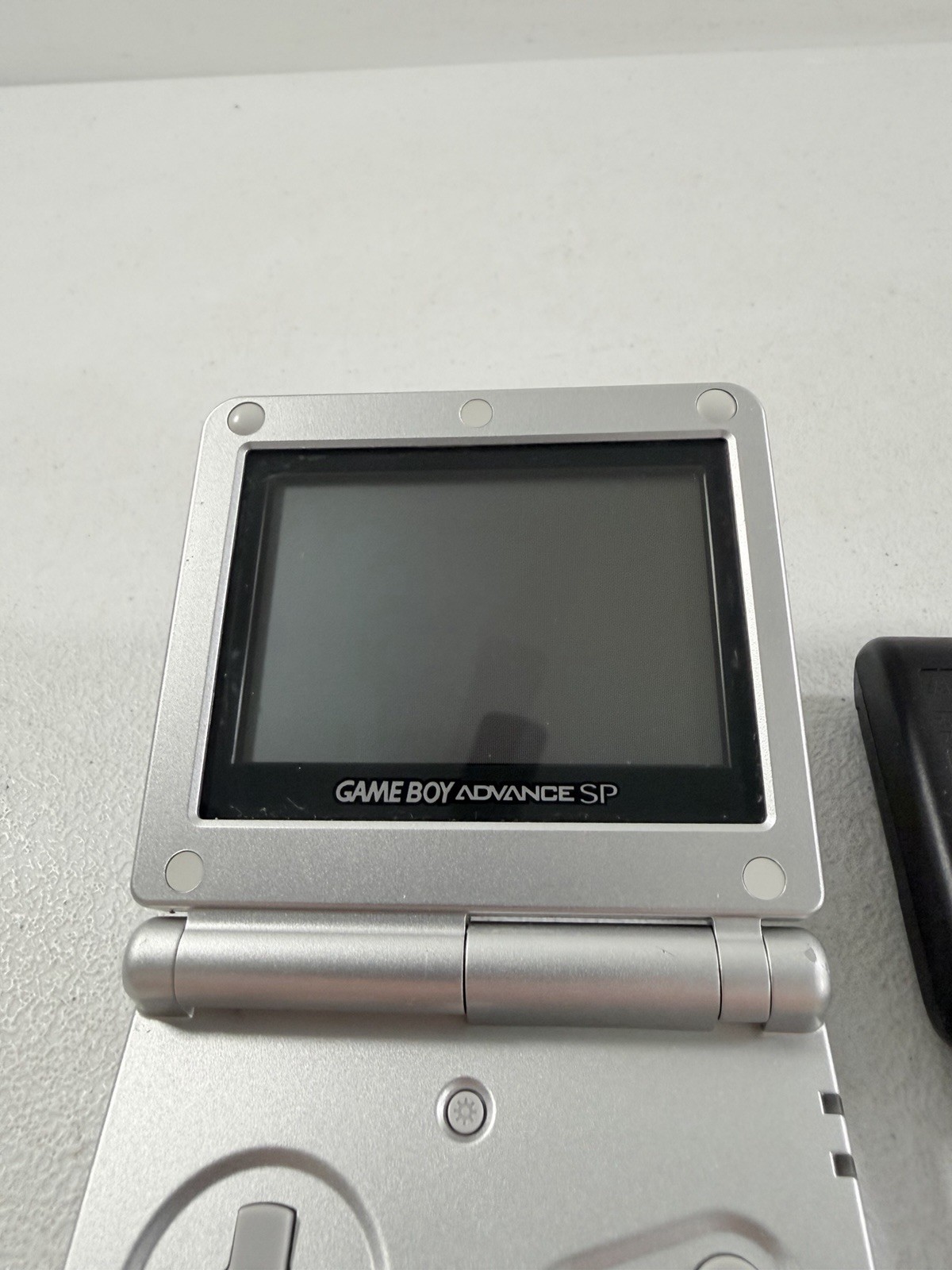 Nintendo Game Boy Advance SP AGS-001 Silver w/ Charger TESTED WORKING