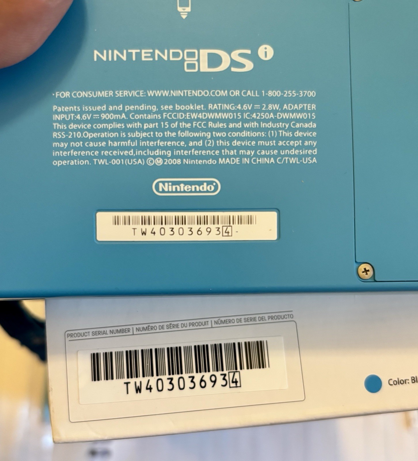 Nintendo DSi Blue Complete CIB Huge Bundle 15 Games Tested Matching Serials