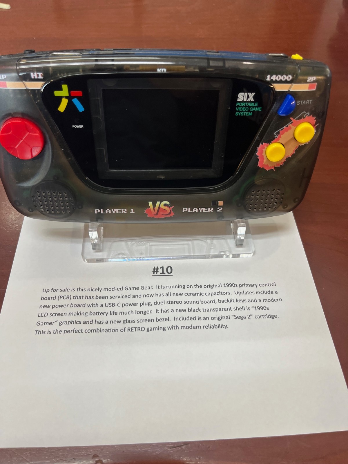 Sega Game Gear 1990s retro /Upgraded LCD, Stereo, USB-C #10