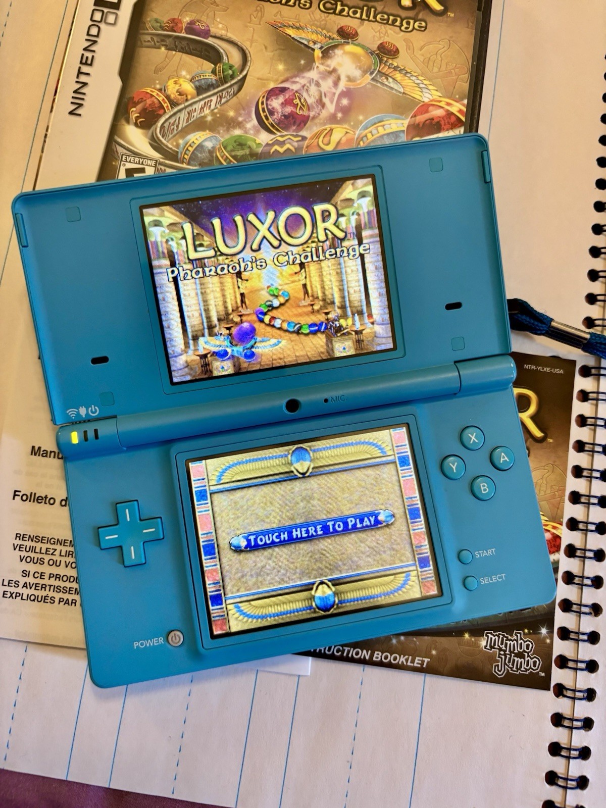 Nintendo DSi Blue Complete CIB Huge Bundle 15 Games Tested Matching Serials