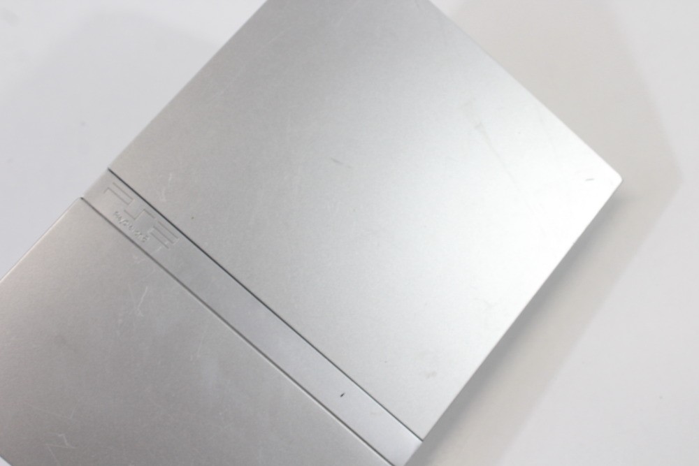 PlayStation 2 PS2 Slim Silver Console SCPH-75000 AC AV NTSC-J Japan WORKS GREAT