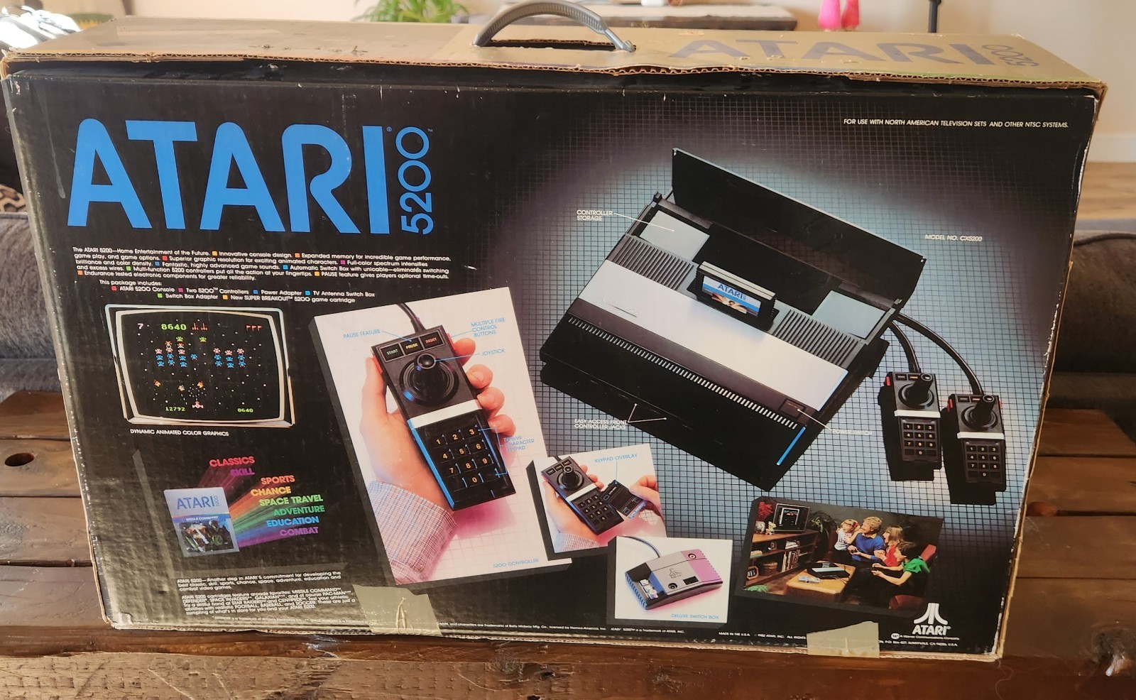 Rare Vintage Atari 5200 SuperSystem Console wBox Controller Works G2U