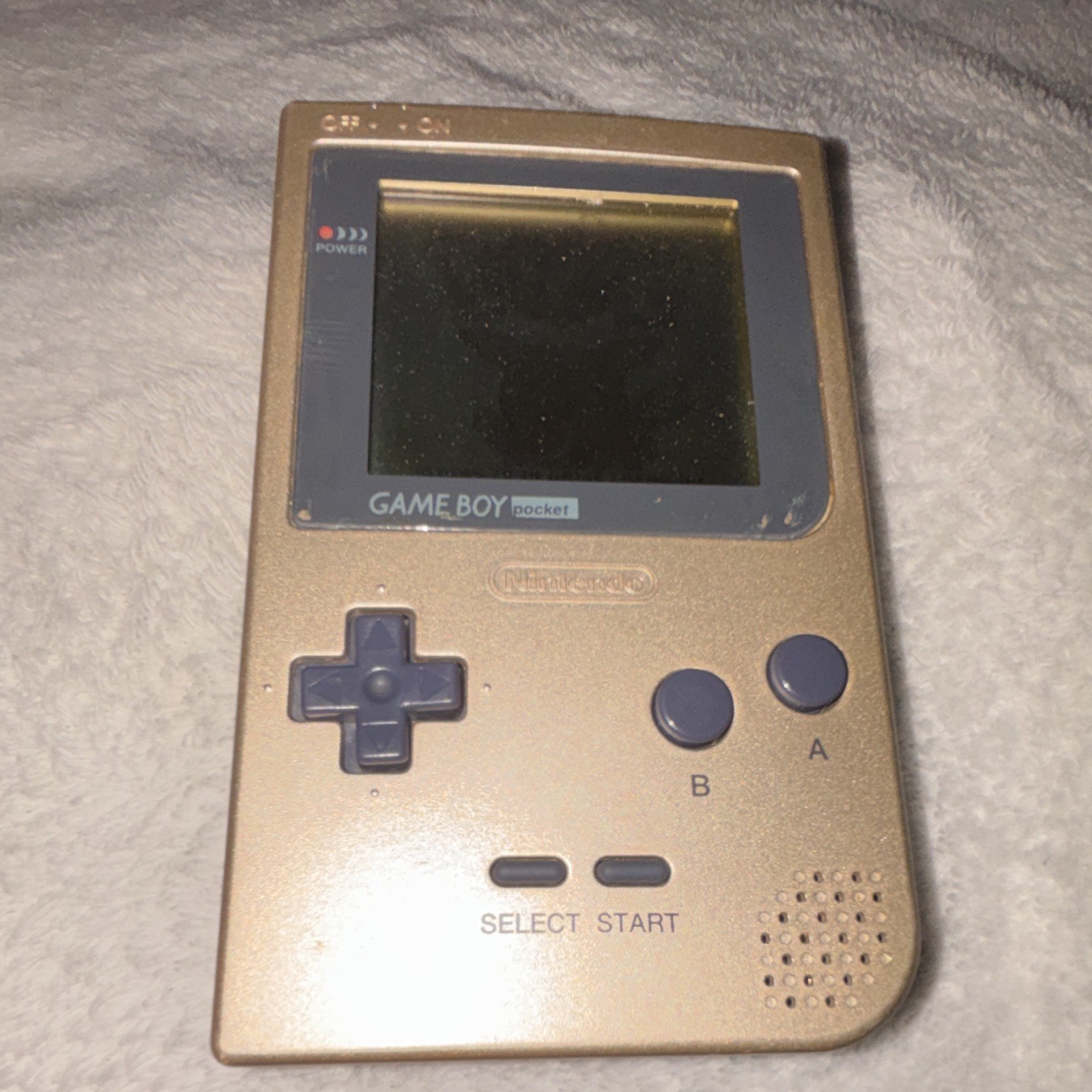 Nintendo Game Boy Pocket Handheld System Console, Gold/Blue, Headphone Jack