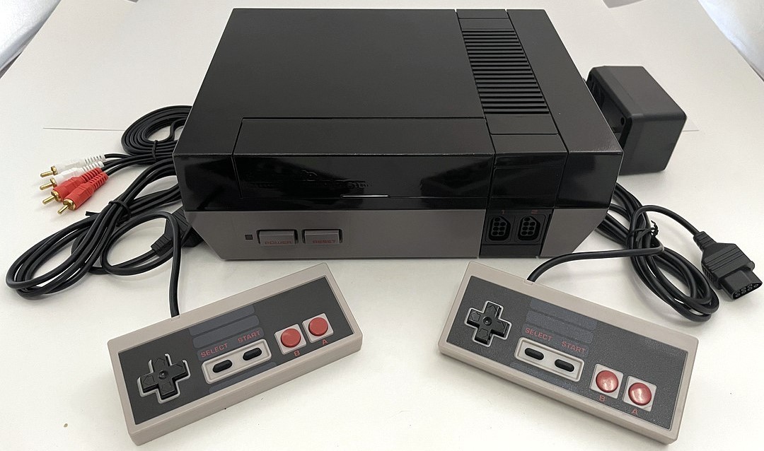 BLACK EDITION Nintendo Entertainment System NES Video Game Console Bundle Set