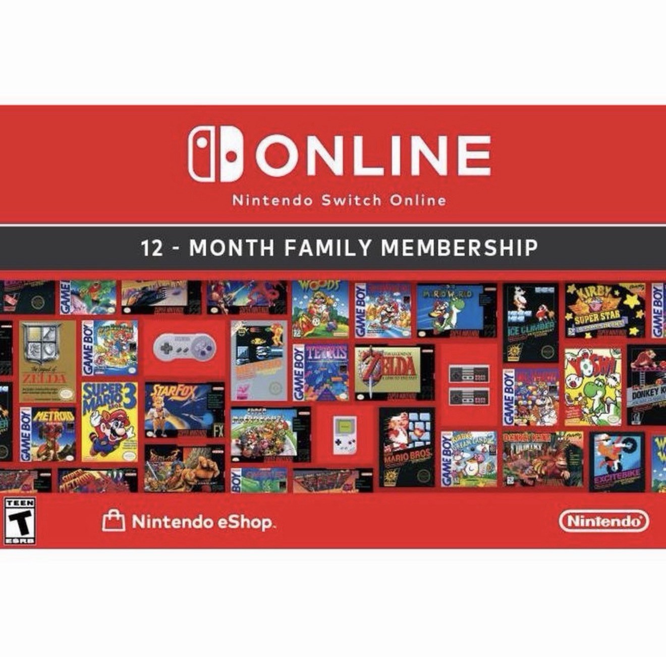 Nintendo Switch Online 12-month Membership (For Switch 1 and 2) (NON-Expansion)