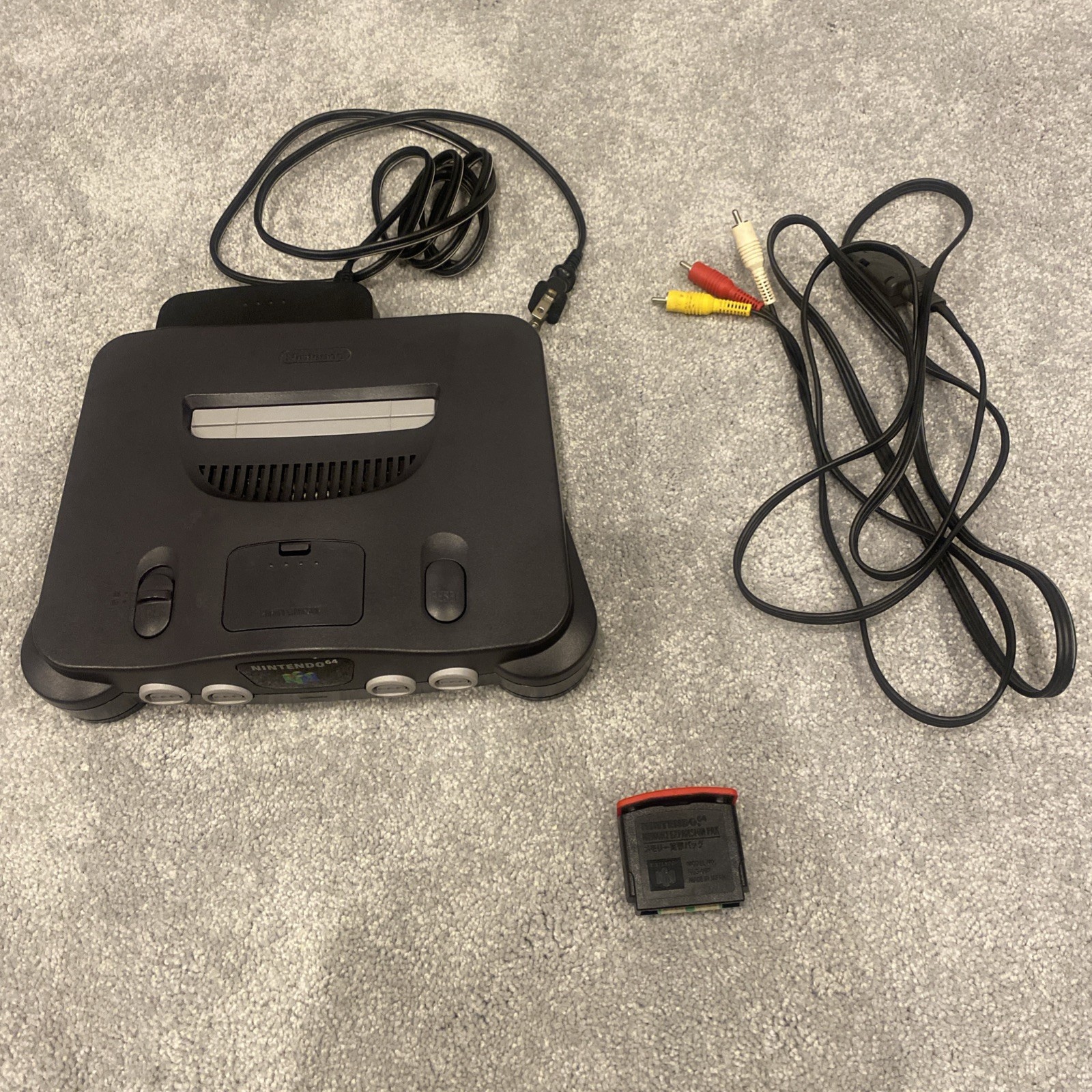 Nintendo 64 System Console W/Expansion Pak – Charcoal Gray – Cleaned/Tested