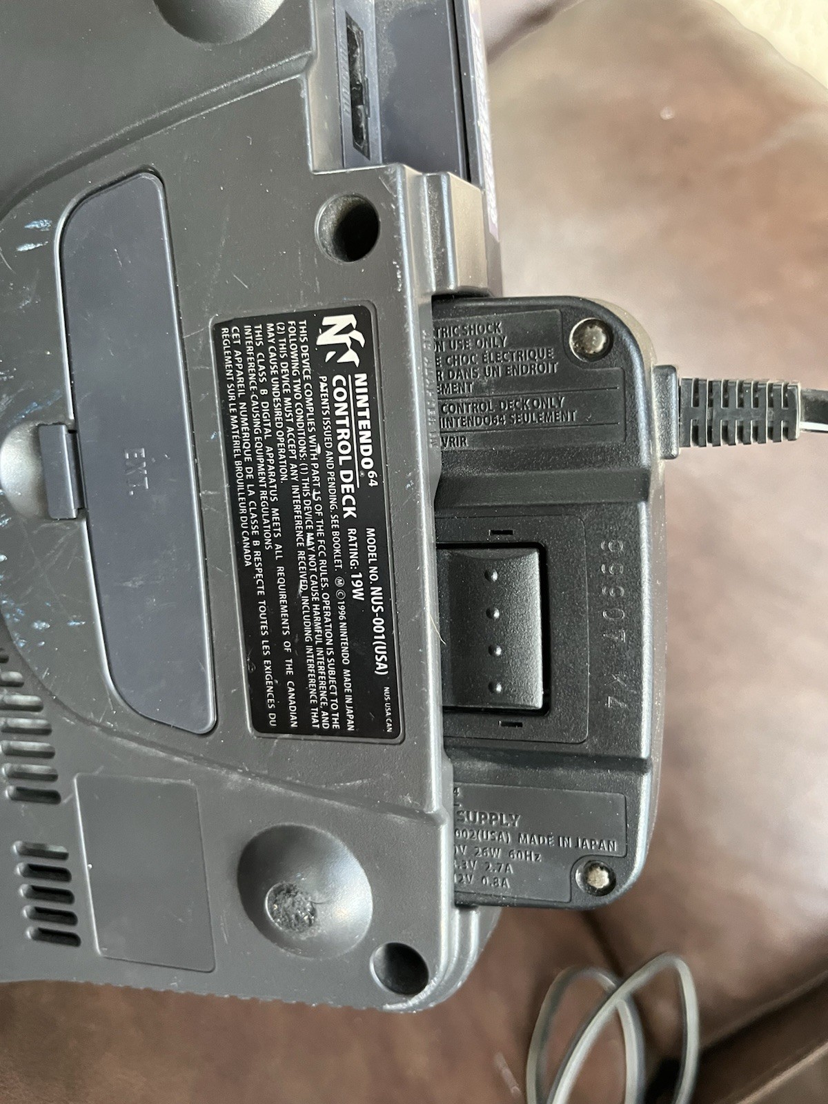 Nintendo 64 Home Console Gray Component RCA Multiplayer Reset Button