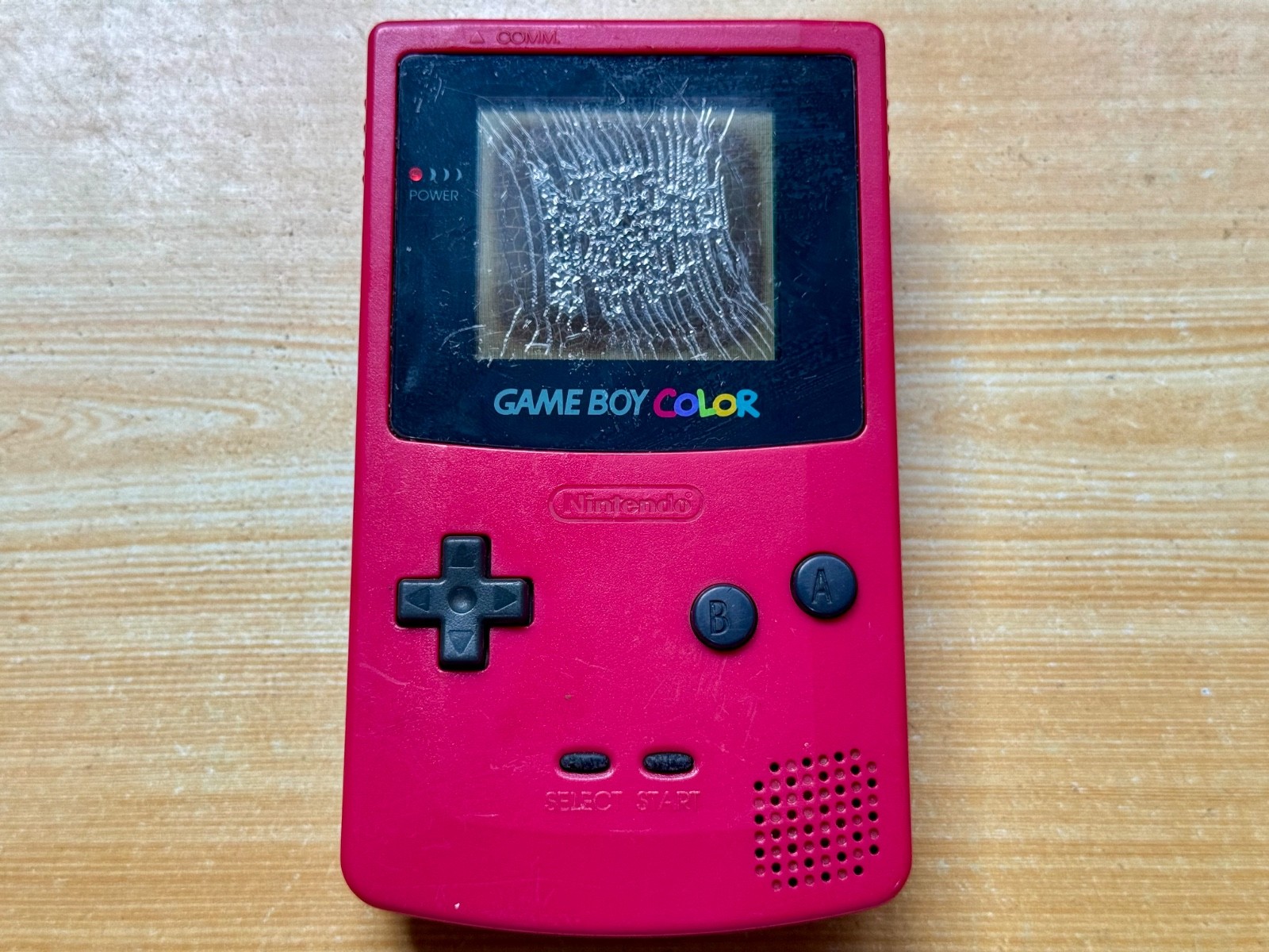 Nintendo Gameboy Color CGB-001 Berry Pink Handheld Console – Parts or Repair
