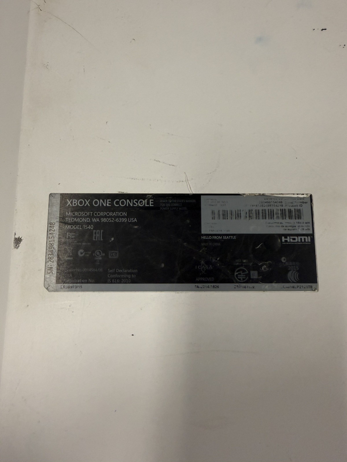 Microsoft Xbox One (Console Only)