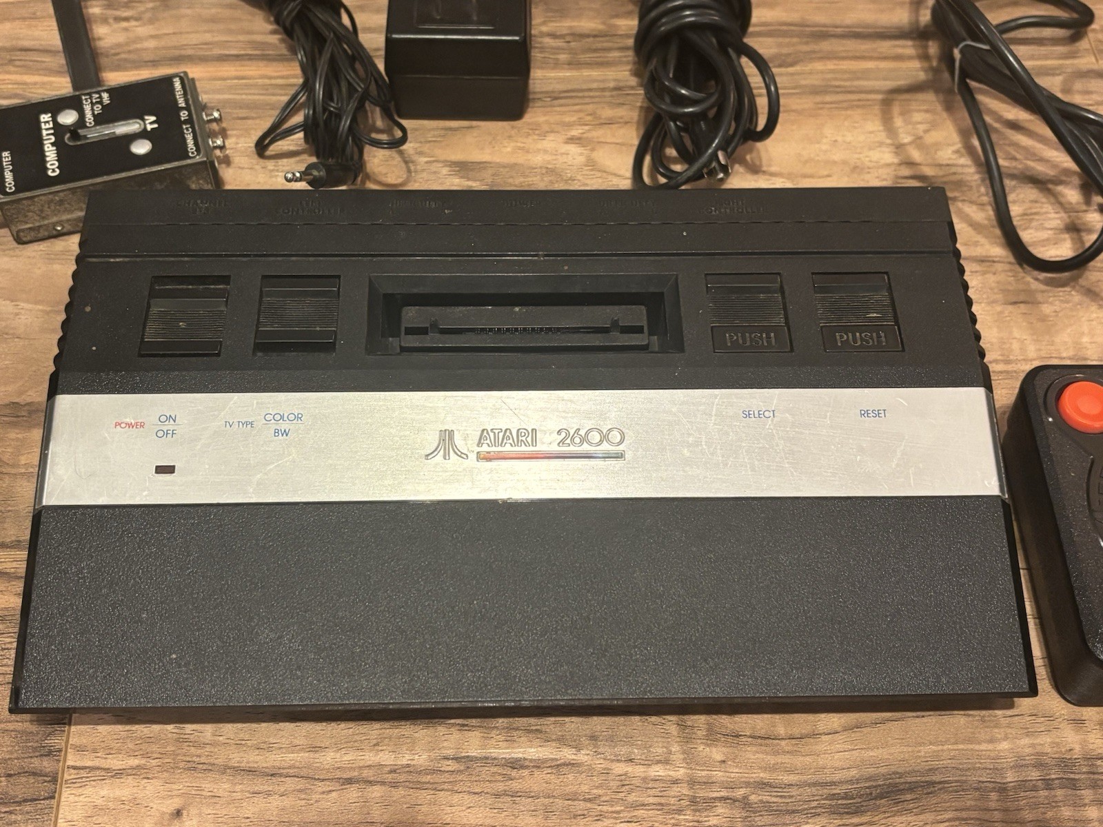 Atari 2600 Jr Console, Controllers, Games, Asteroid, Rare Short Rainbow, Tested!