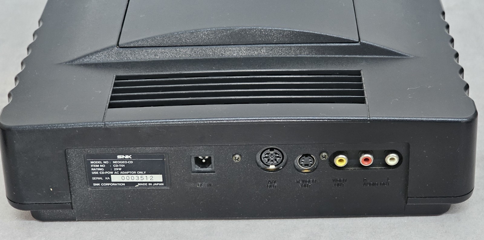 SNK Neo Geo Cd PAL Home Console, Black, RCA Component Connectivity