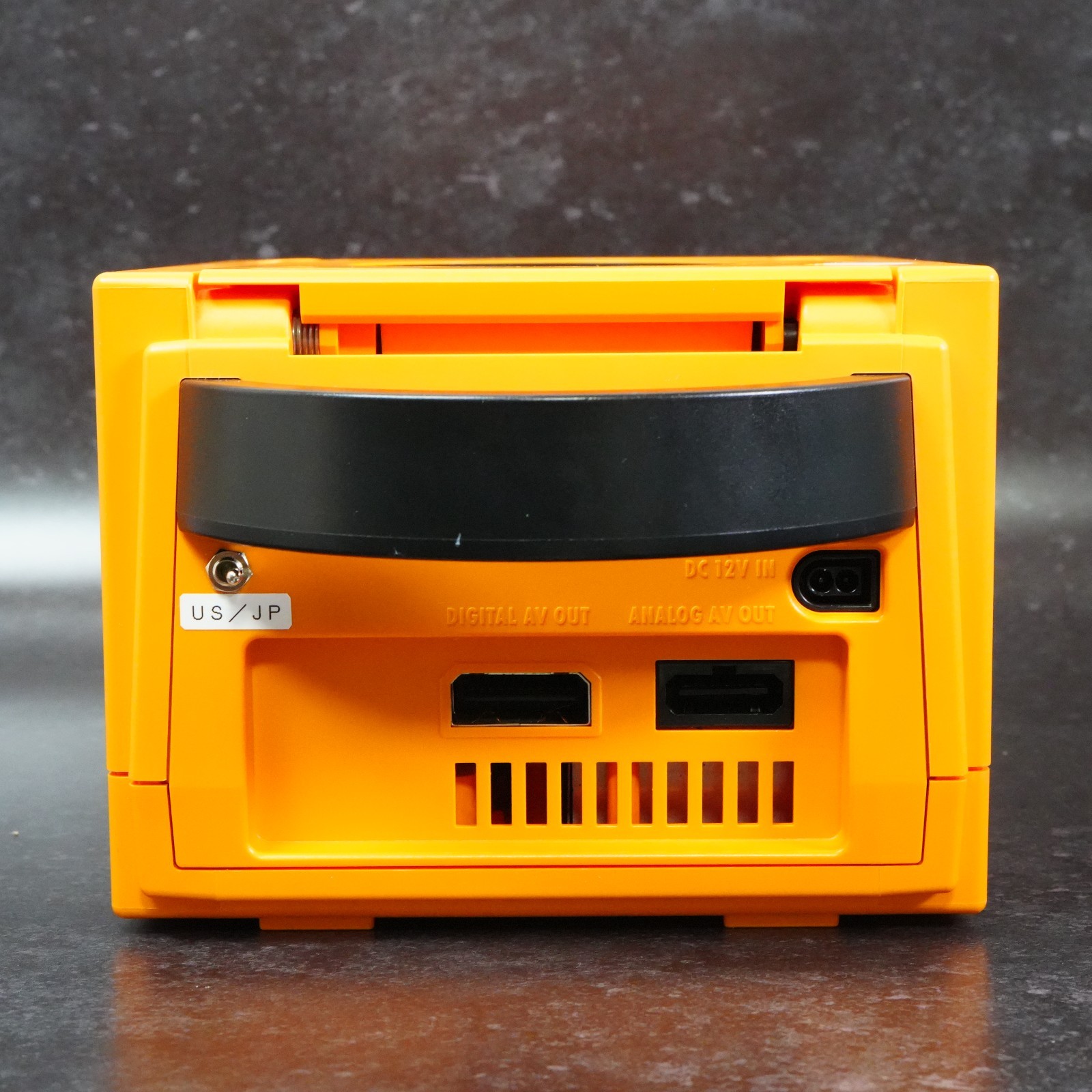 Nintendo GameCube Orange Console NTSC U-C/J Region Switch LED MOD From JAPAN